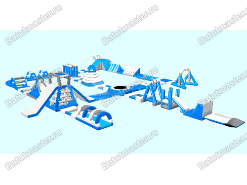 Коммерческий аквапарк на воде «Жемчужина» 38×26×4 м