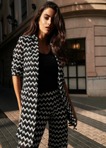 Жакет MARC AUREL 3819 черно-белый вязка