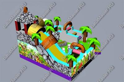 Надувной батут "В гостях у зебры"