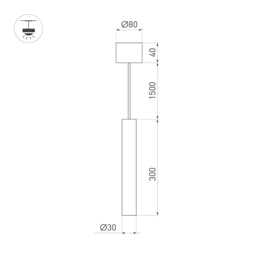 Светильник SP-PIPE-HANG-L300-R30-9W Day4000 (WH, 24 deg, 230V) (Arlight, IP20 Металл, 3 года) 038612