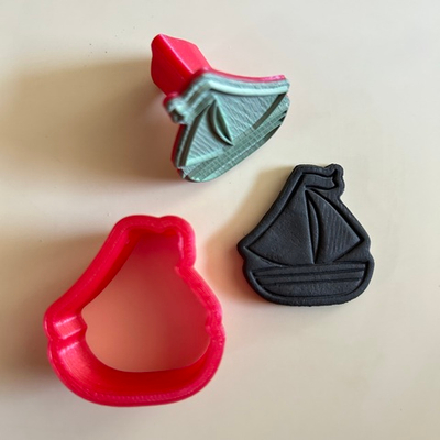 Штамп с вырубкой "Кораблик"