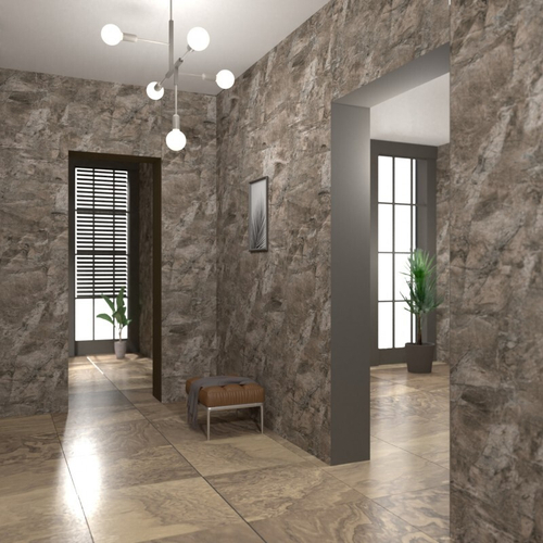 Ламинированная панель ПВХ ВЕК Бергамо Шоко 2700х375мм