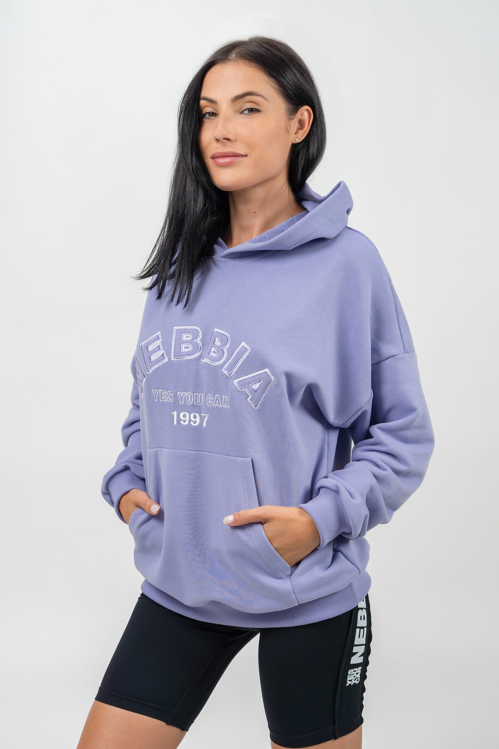 Кофта BRANDED OVERSIZED HOODIE GYM RAT 256 Лиловая