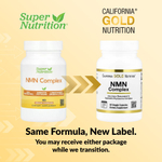 California Gold Nutrition, комплекс с NMN, транс-ресвератролом, фитосомным комплексом кверцетина, апигенином и лютеолином, 60 вегетарианских капсул