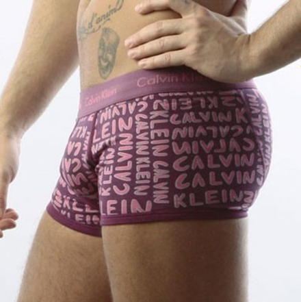 Мужские трусы боксеры Calvin Klein print  Purple Letters