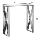 Консоль Garda Decor прозрачное стекло, хром 80*30*78 см
