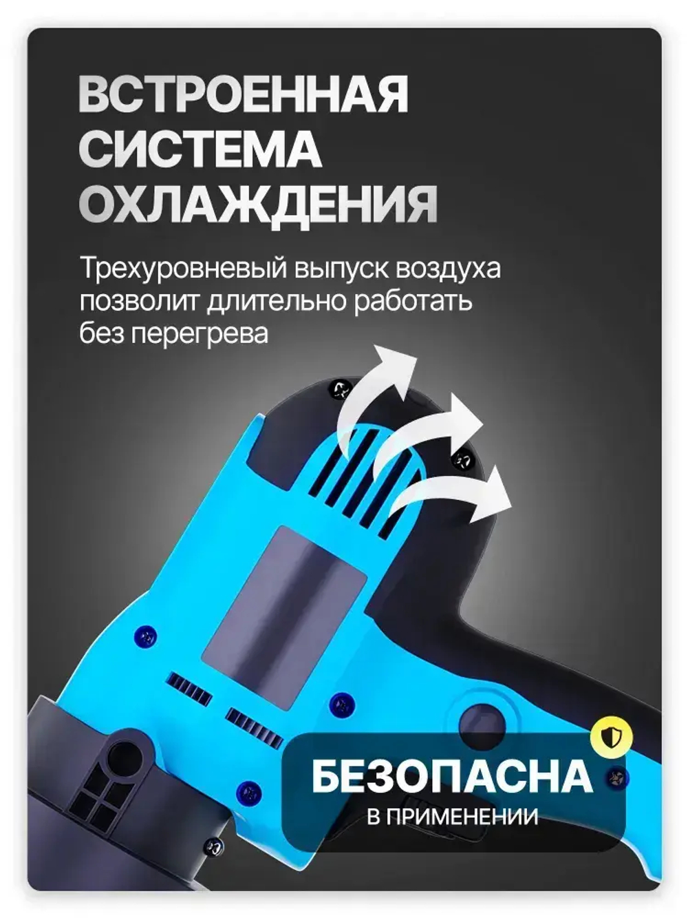 Ручная полировальная машинка электрическая, сетевая с регулируемой скоростью / Шлифовальная машинка для полировки и детейлинга кузова WPM1-14