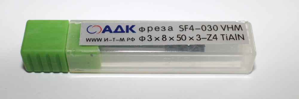 Фреза концевая тв.спл. SF-Force φ3×8×50×d4-Z4 HRC45 TIALN