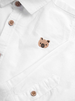 Рубашка с вышивкой для мальчика Next K83-251, Белый