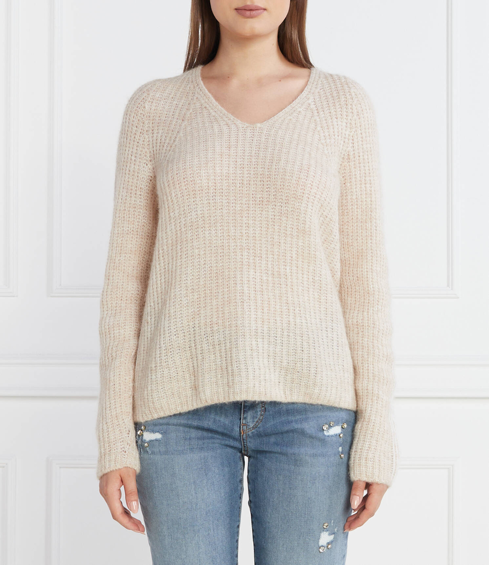 Хлопковый свитер Marc Cain - бежевый(VS 41.20 M18)