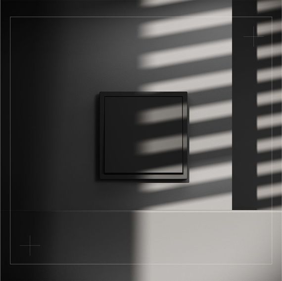 Выключатель встраиваемый Voltum S70 одноклавишный 10А, (черный матовый) VLS010108