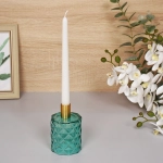 Подсвечник «Грани» 7,8*13 см, Изумруд