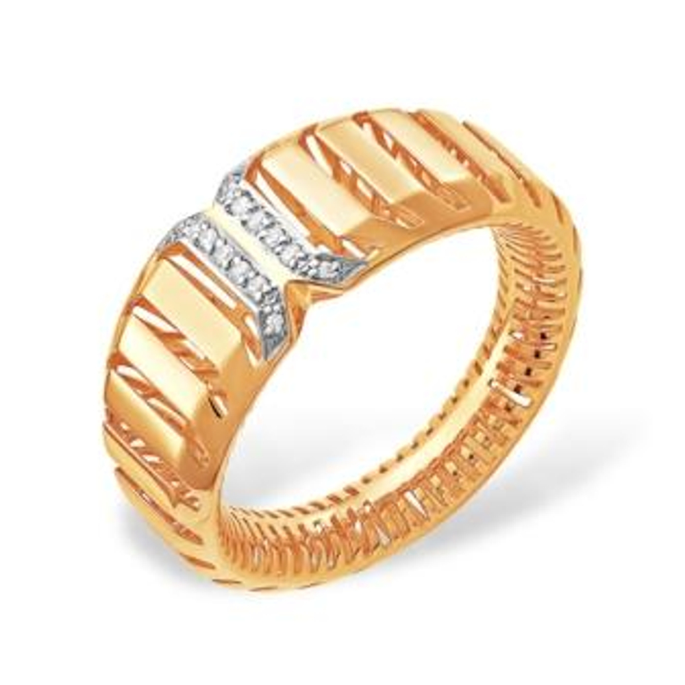 Кольцо из золота с фианитами