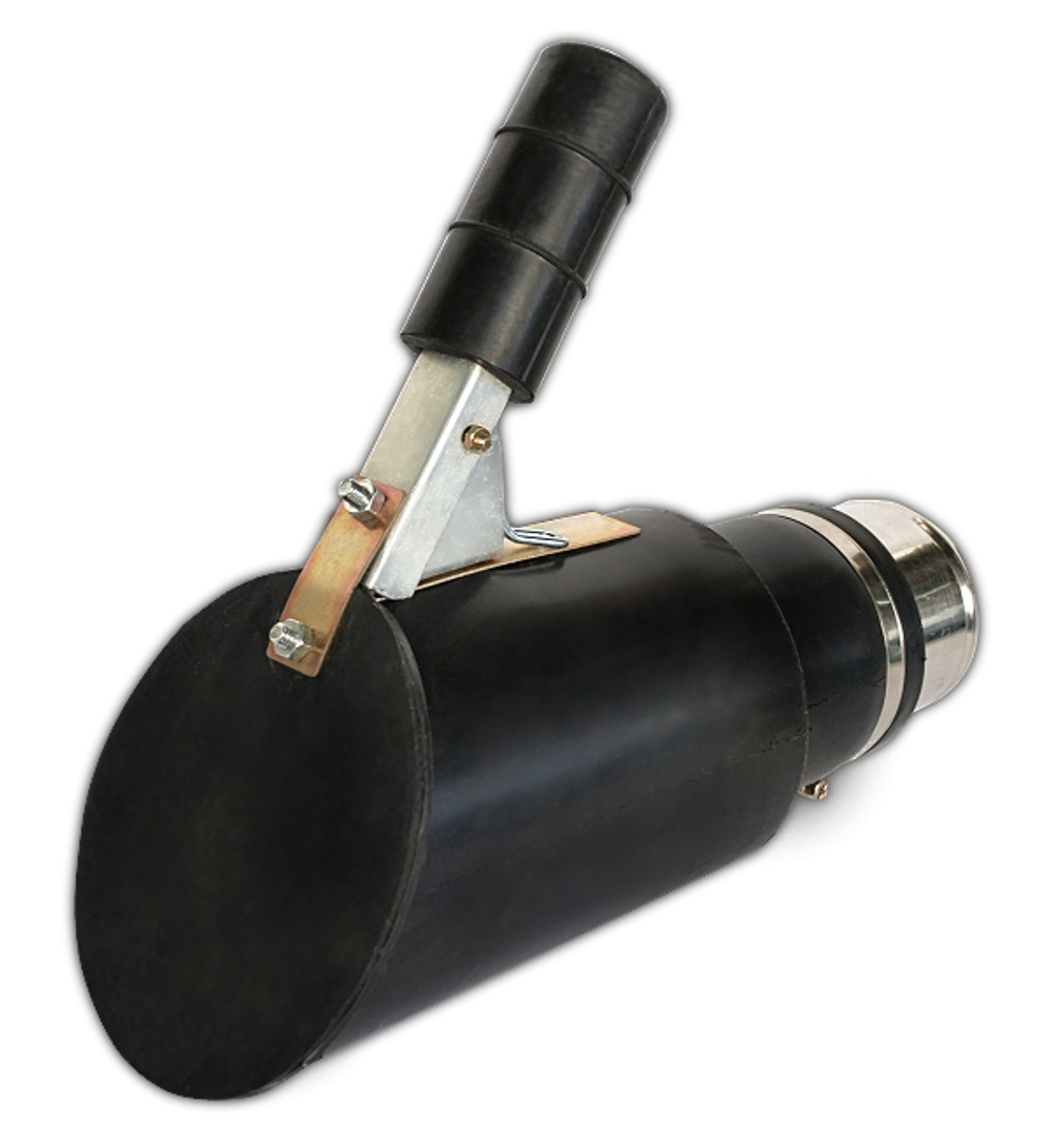 Насадка неопреновая круглая D110 мм с крышкой (под шланг D75 мм)