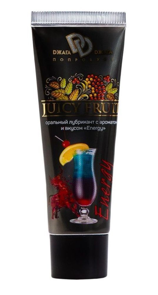 Интимный гель-смазка JUICY FRUIT с ароматом энергетика - 30 мл.