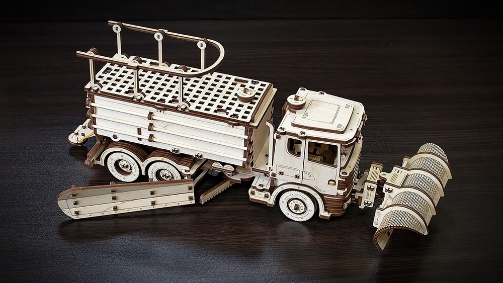Конструктор деревянный 3D EWA Снегоуборочная машина