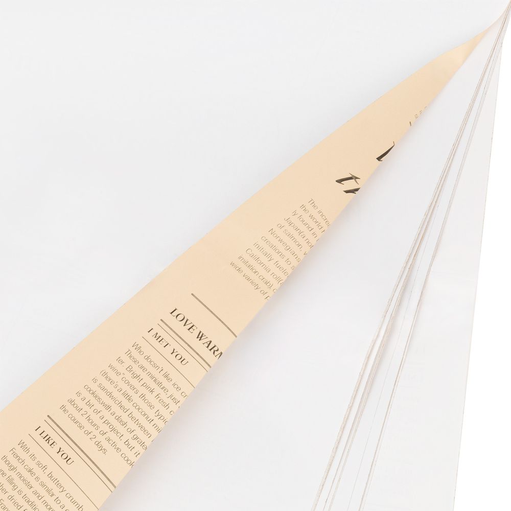 ЛИСТ &quot;Газета-крафт&quot; 57x57см (20шт) Белый