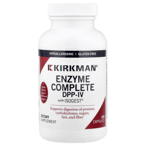 Kirkman Labs, ферментный комплекс DPP-IV с ISOGEST®, 180 капсул