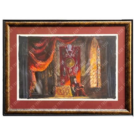 Севастьянов И.В. (1920–2004) Эскиз декорации оперы Бан Банк Ф. Эркеля. Темпера. 1955 г.