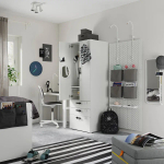 Шкаф детский - IKEA PLATSA/SMÅSTAD/SMASTAD, 60x57x181 см, белый, ИКЕА