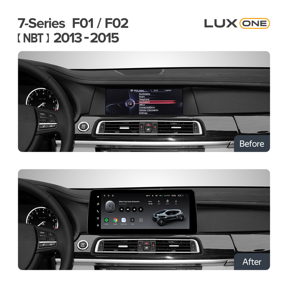 Магнитола BMW 7-серии (F01/F02) 2012-2015 NBT - Teyes LUX ONE монитор 12.3" на Android 10, 6/128ГБ, CarPlay, 4G SIM-слот
