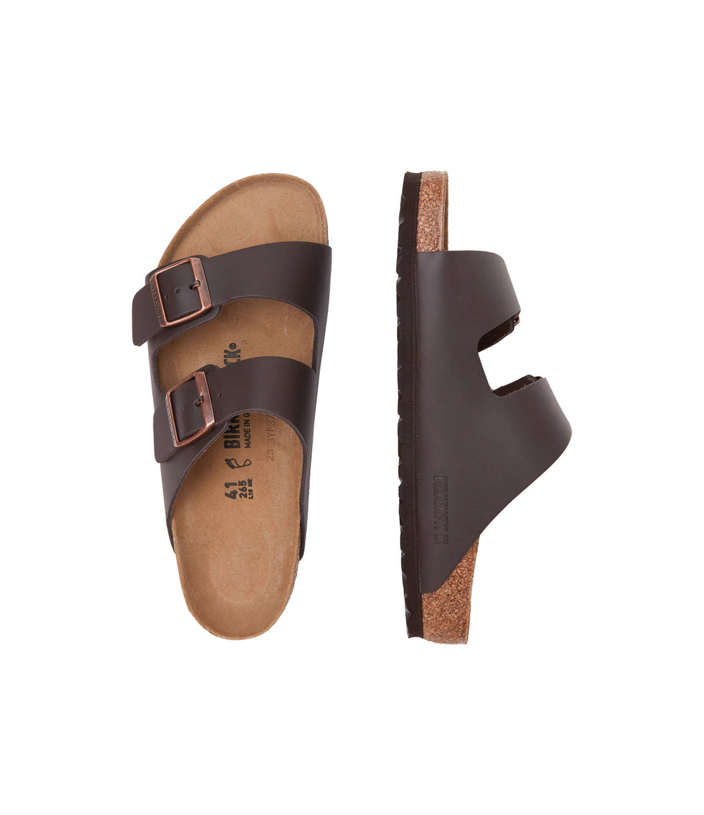 Шлепанцы кожаные arizona nl Birkenstock - коричневый(51101)
