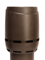 Комплект вентиляции: Вентиляционный выход изолированный Vilpe D160/225 утепленный высота H=500 мм, проходной элемент для битумной кровли, колпак Ø 230 мм, коричневый