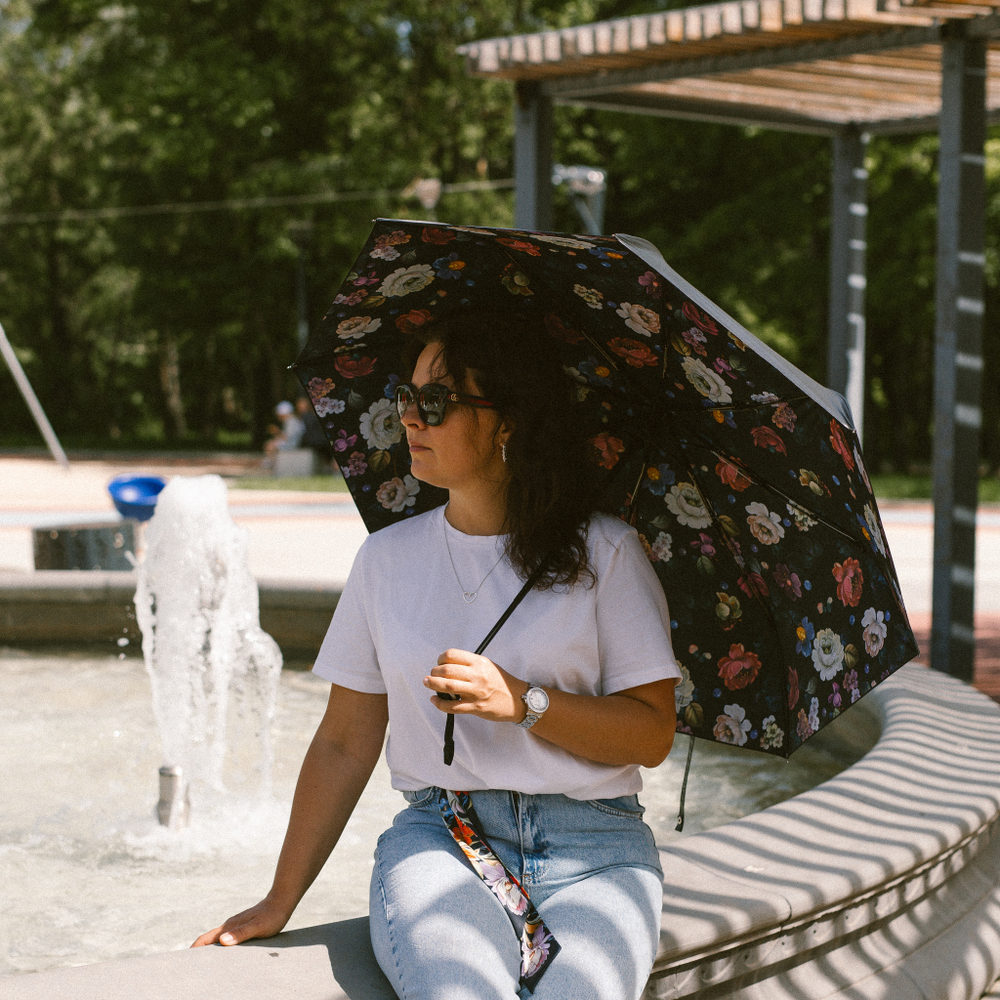 Зонт складной с росписью Жостово