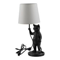 UML-B465 E14 SILVER Светильник настольный декоративный Кот. под лампу Е14. 40W. Механический выключатель. Серебристый. ТМ Uniel