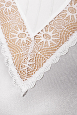 Нежный корсет с кружевными вставками Angie SM (42-44) (Цвет: белый)