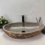 Раковина из речного камня RS-63631 (77*40*15) 0124