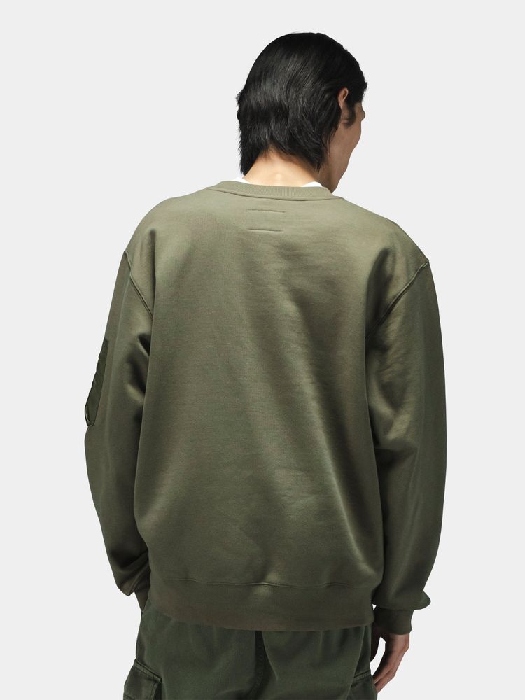 Свитшот Alpha Industries Utility Pocket Crewneck OG-107 (Зеленый)