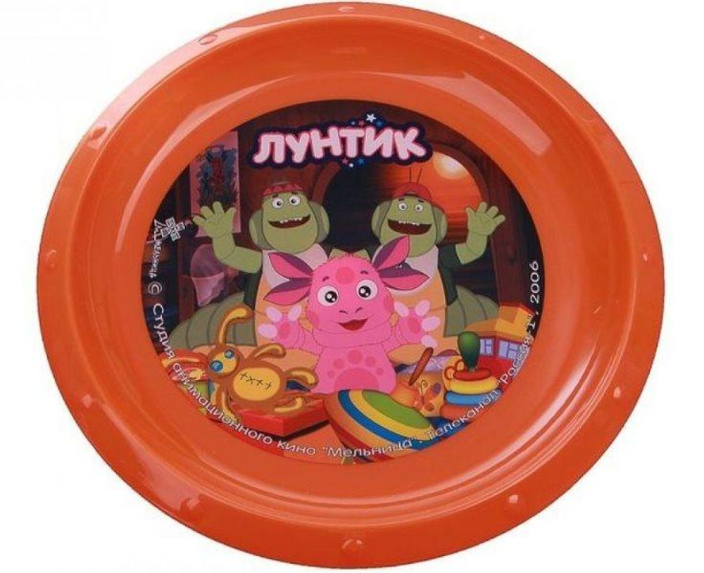 Тарелка 21,5см "Лунтик" пластиковая (Тигрес)
