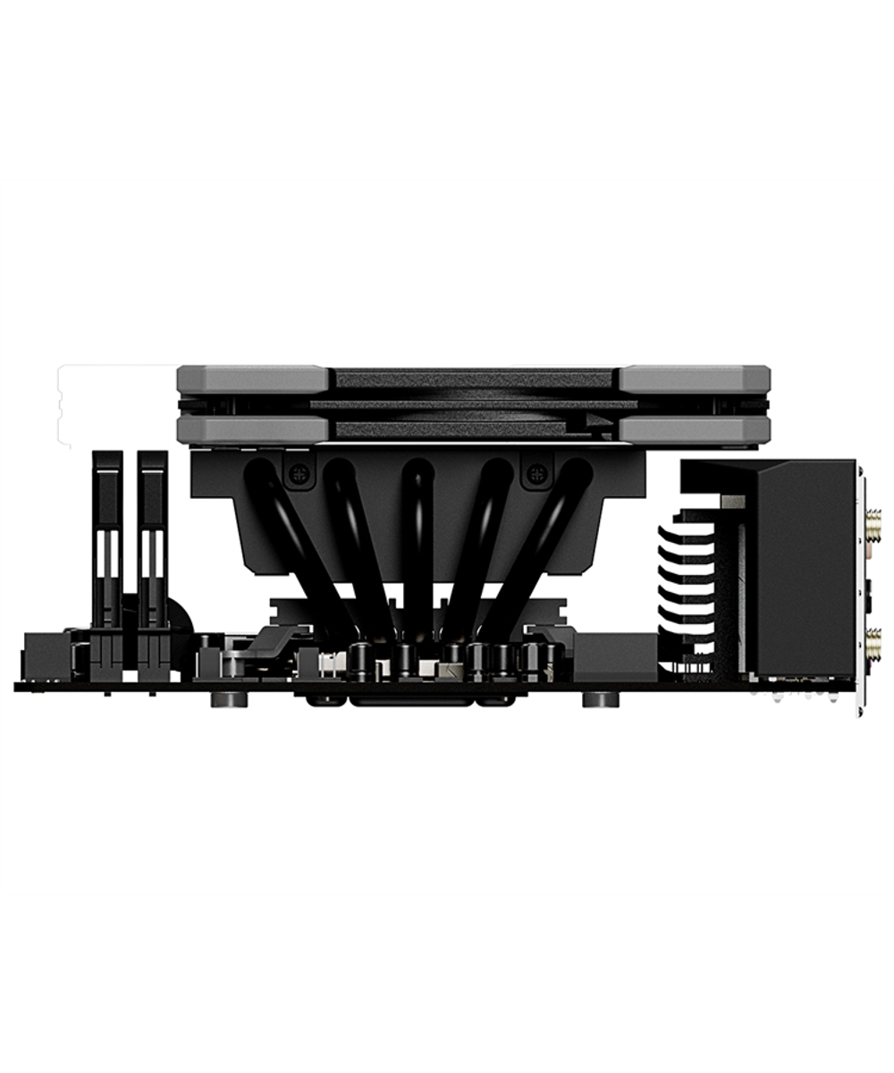 ID-COOLING IS-50X V3 LGA1700/1200/115X/AM5/AM4 низкопрофильный высота 56mm (27шт/кор, TDP 130W, PWM, 5 тепл.трубки прямого контакта, FAN 120mm, черный) BOX