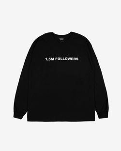 Лонгслив 1,5M Followers черный