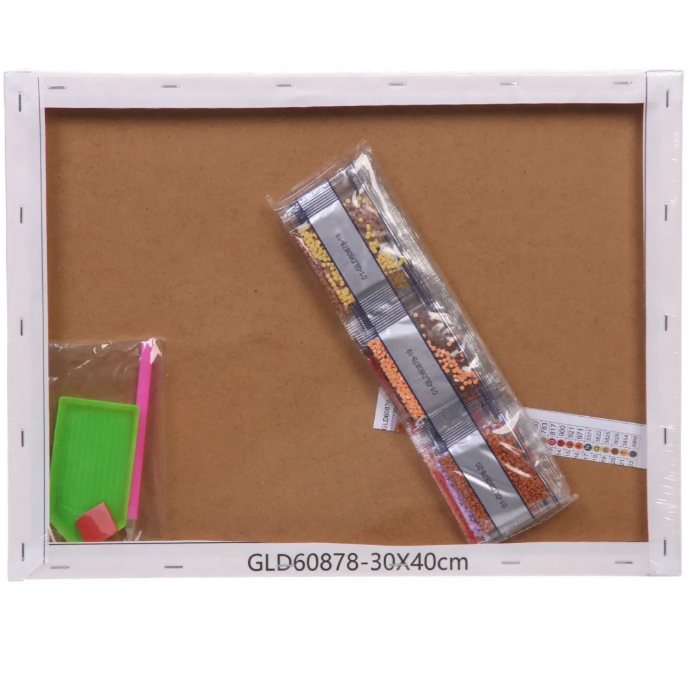 Алмазная мозаика на подрамнике с полным заполнением «МИР ЯРКИХ КРАСОК», поле с маками, 30*40см