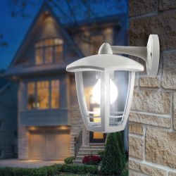 Садово-парковый светильник ЭРА «Дели 3» НБУ 07-40-004 белый 6-гранный настенный IP44 Е27 max60Вт