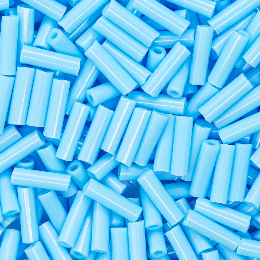 Японский бисер TOHO Bugle (стеклярус) 6mm (№43), непрозрачный глянцевый