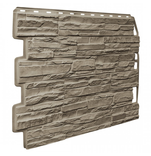 Фасадные панели (Цокольный Сайдинг) Fineber Скол Дымчатый