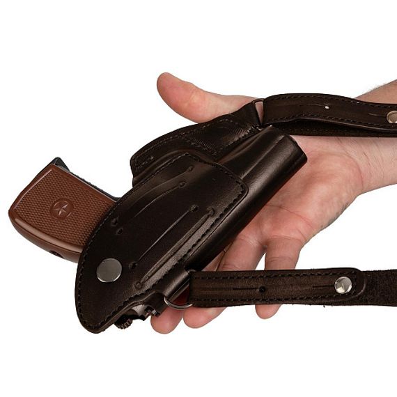 Кобура опер. под ПМ гориз. на резинке коричневая (HS-ОК-2/2br) Helios