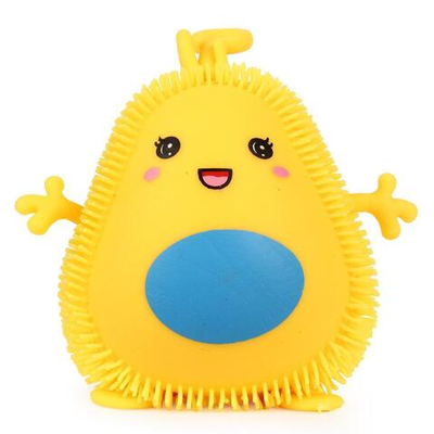 Мякиш волосатик 12 см со светом, 6 цвета микс, с-30442