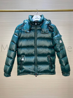 Зеленая пуховая куртка Moncler Maya премиум класса