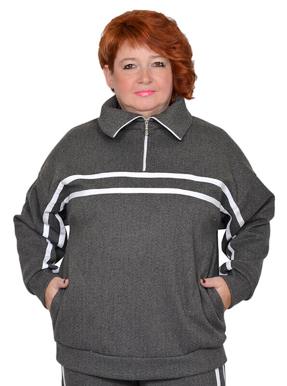 Толстовка с лампасами Дымка