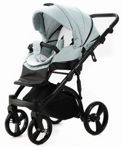 Детская коляска Adamex Lanti 2 в 1 LN-PS25 TIP (СЕРО-ЗЕЛЕН. + СЕРО-ЗЕЛЕН. КОЖА)