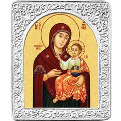 Маленькая Вифлеемская икона Божьей Матери в серебряной раме
