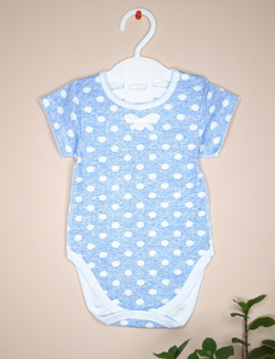 Боди Горошек (голубой)