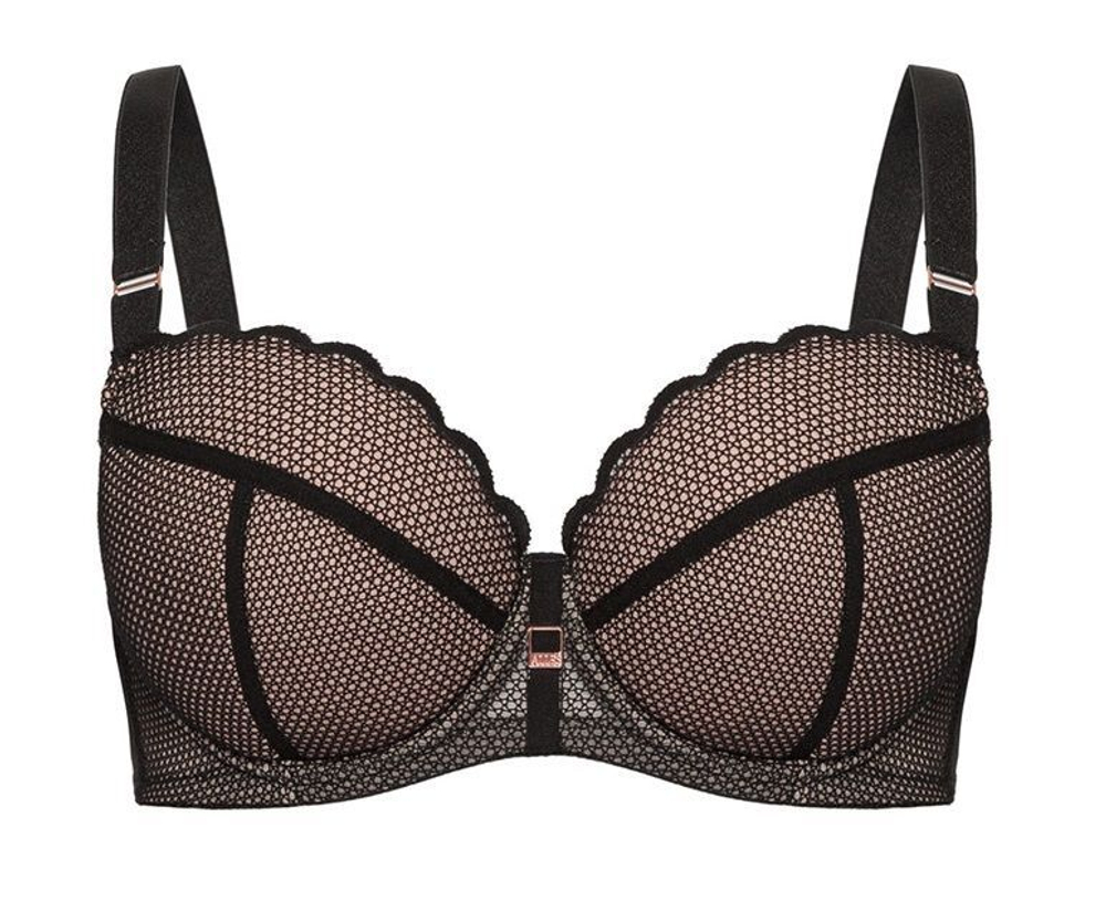 Черный бюстгальтер Chita на каркасах с чашками на тонком поролоне (Размер: 85F) (Цвет: черный)