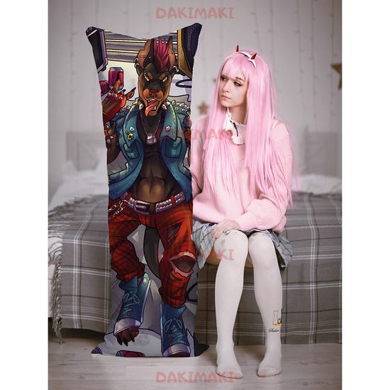 Дакимакура фурри Доберман панк арт. 1206