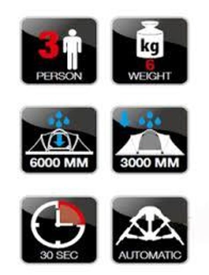 Палатка автоматическая 3-х местная Norfin Peled 3, арт. NF-10405