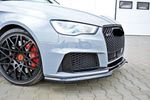 Карбоновая губа переднего бампера для AUDI RS3 2015 - 2016 Ауди аэродинамический обвес